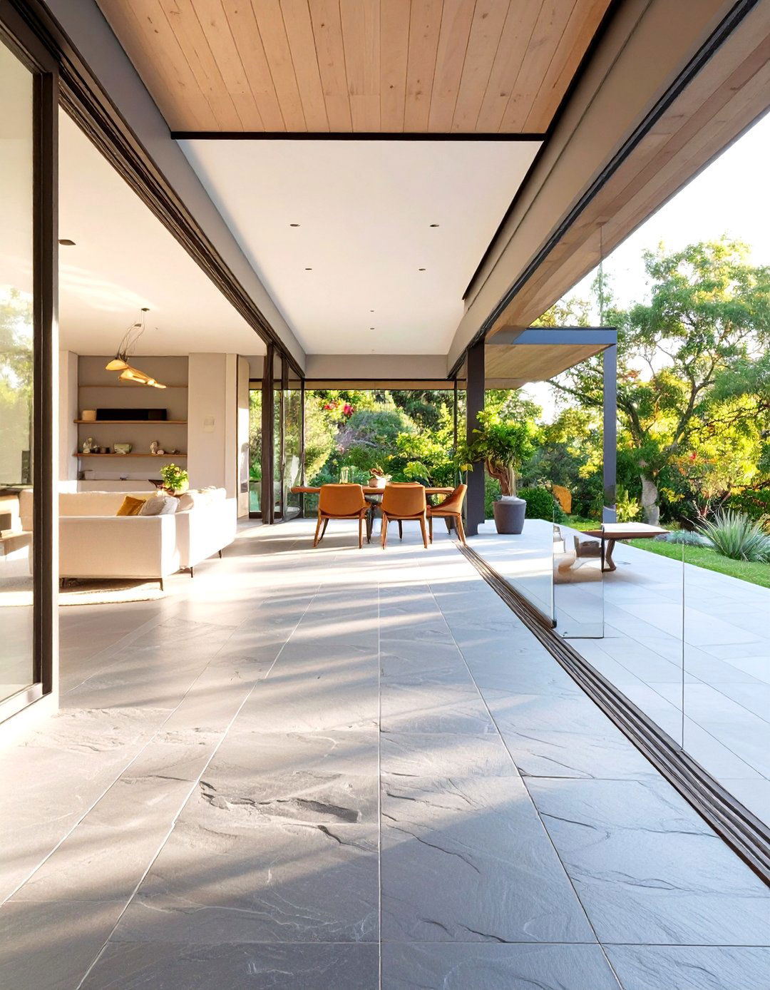 The Cohesive Indoor Outdoor Material Palette - 30 mcm interior design ideas