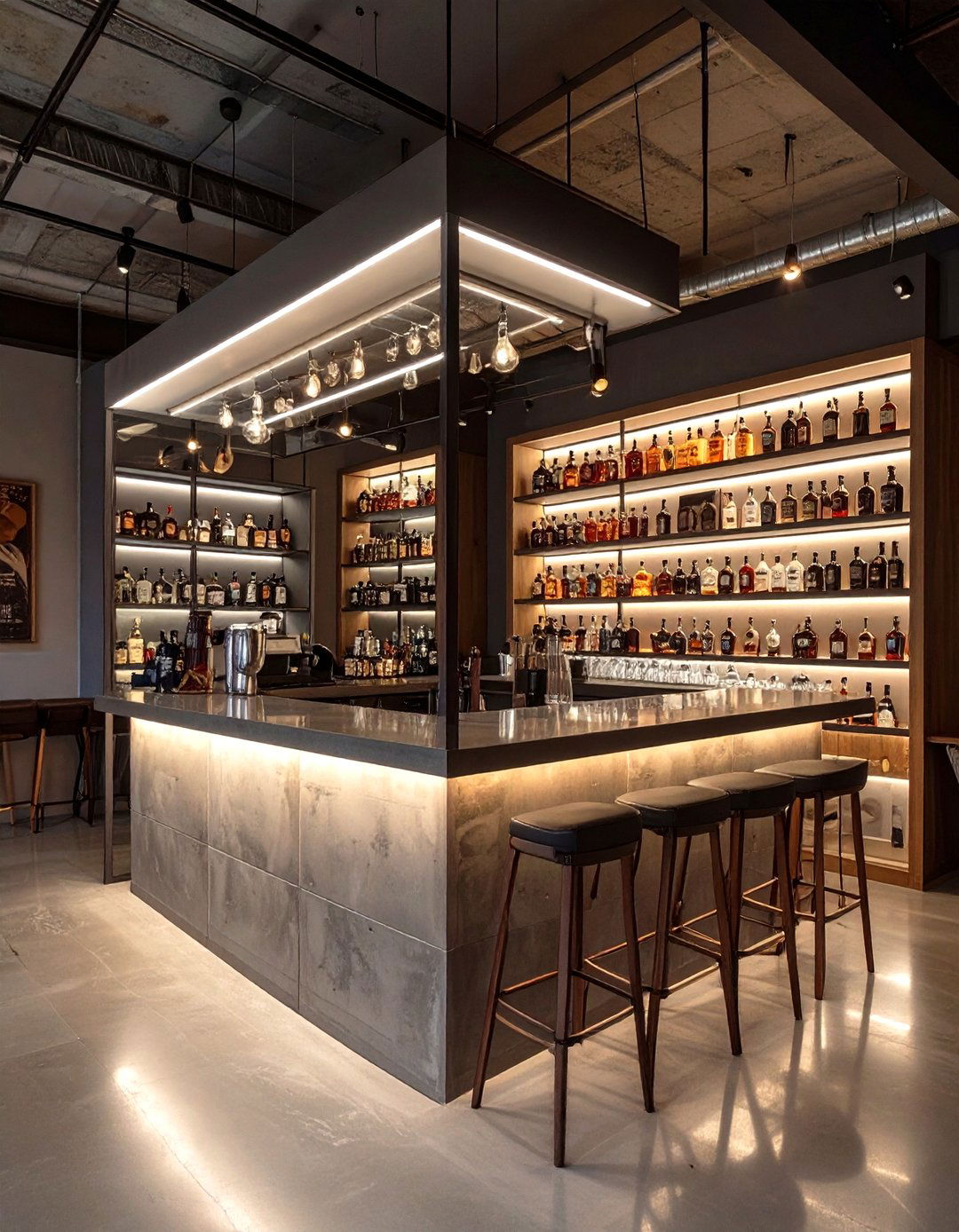 The Collectors Garage Bar - 30 man cave garage bar ideas