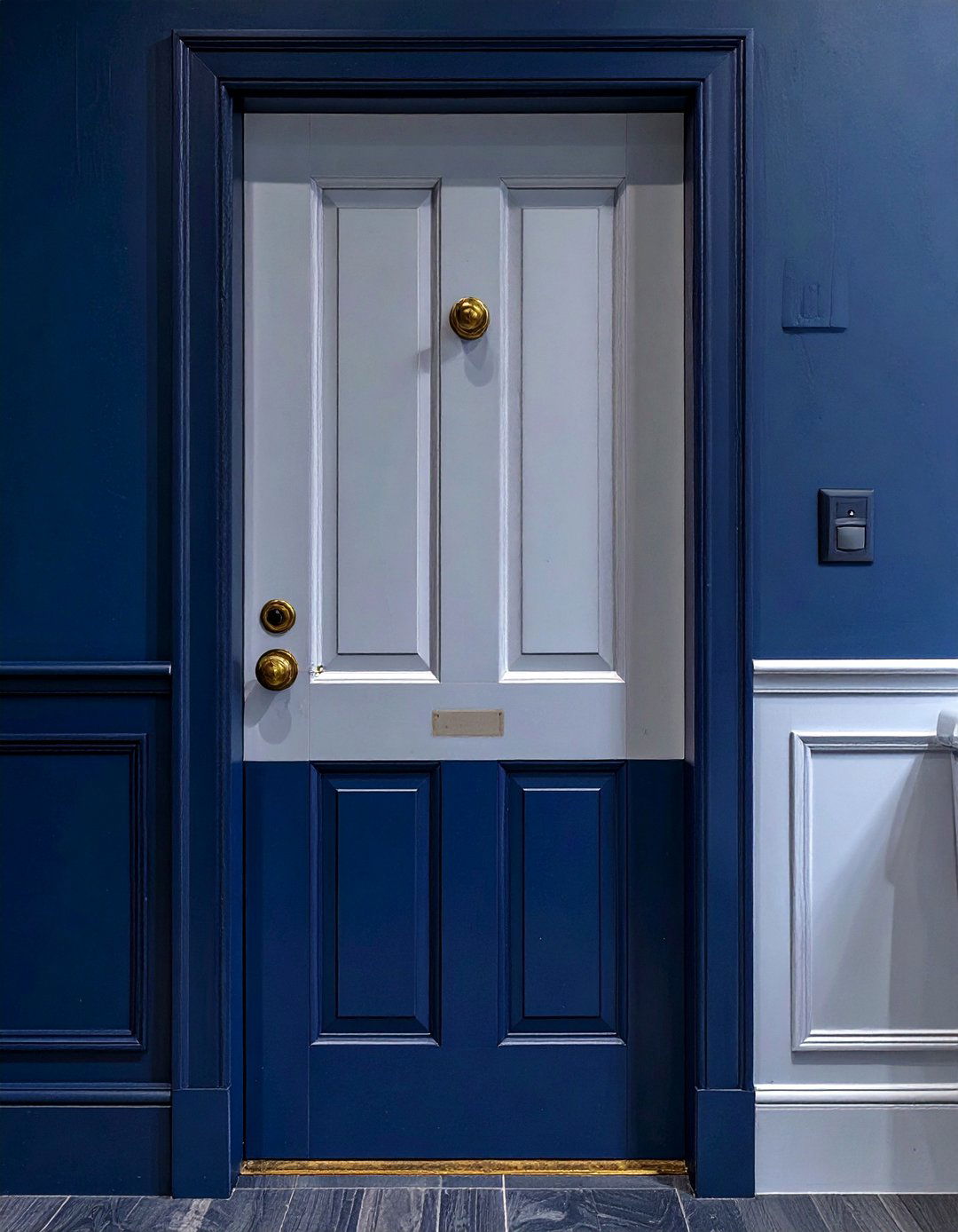 The Color Block Bathroom Door - 30 bathroom door ideas