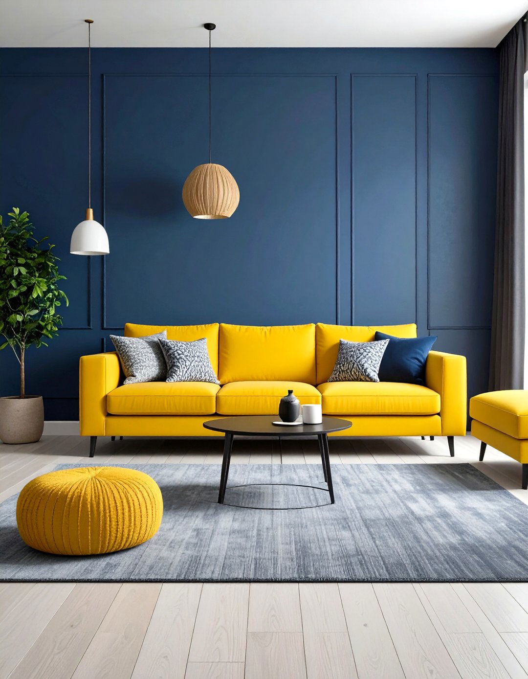 The Color Block Contemporary Living Room - 30 living room setup ideas