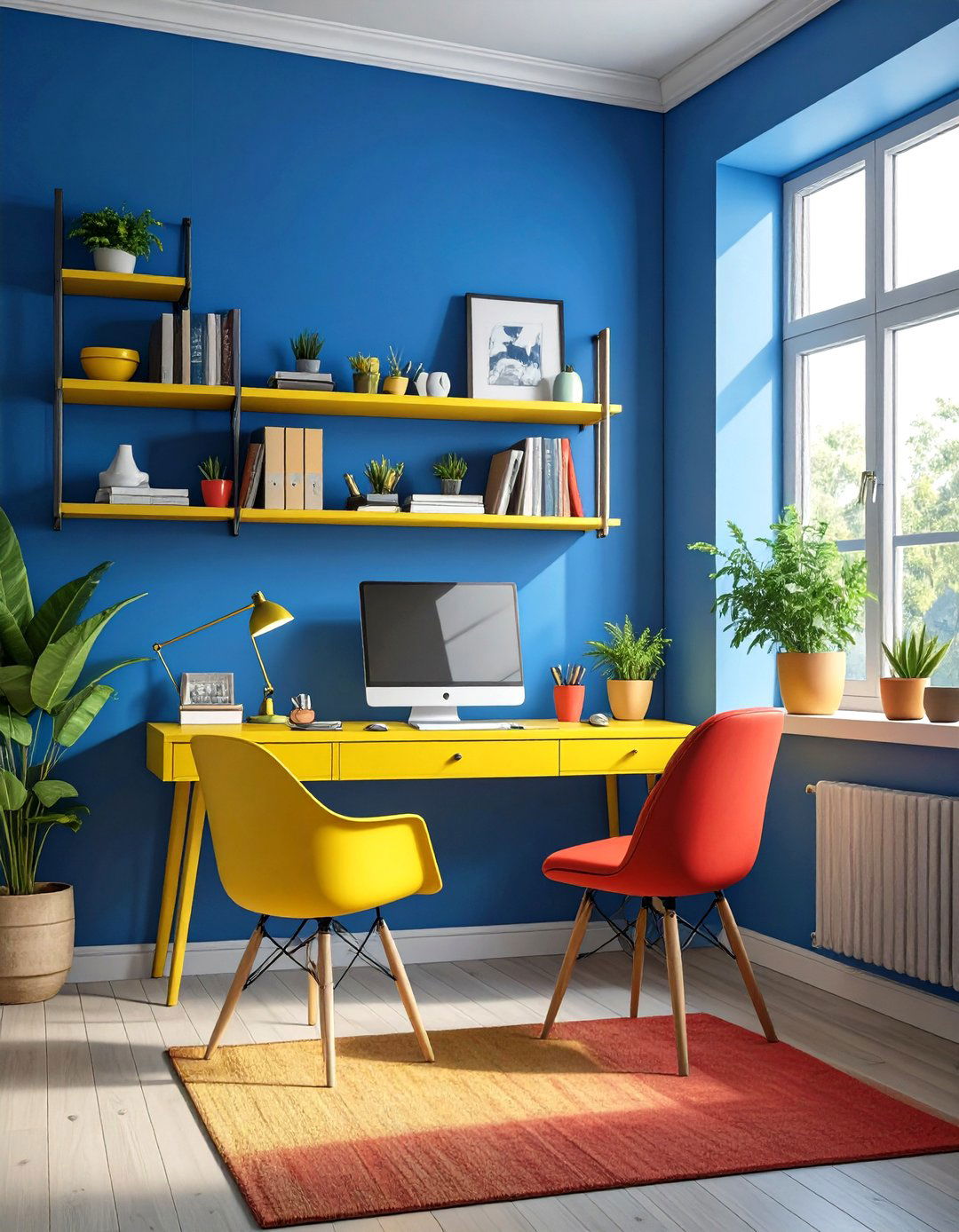 The Color Blocked Creative Studio - 30 office set up ideas