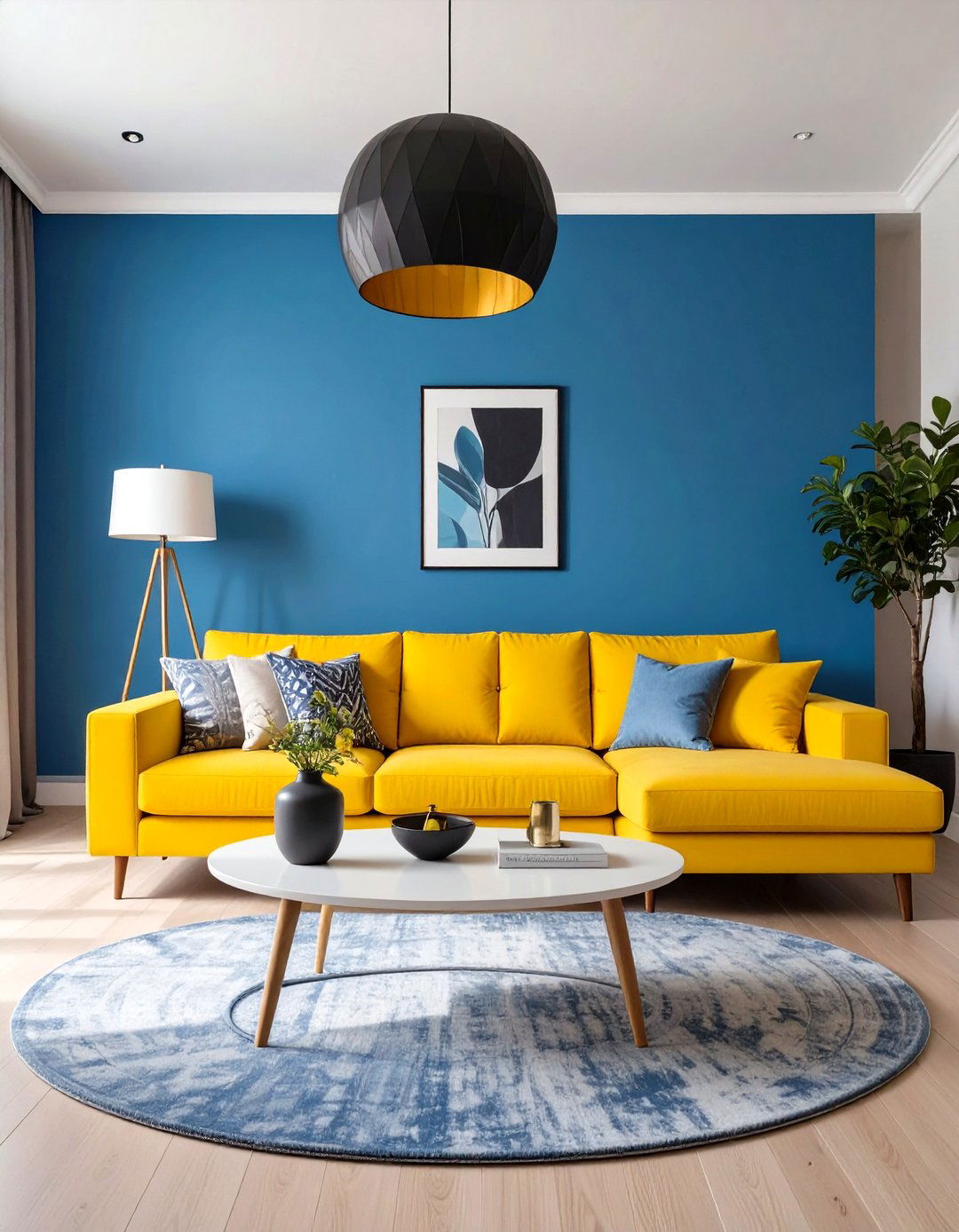 The Color Blocked Living Room - 30 modern living room decor ideas