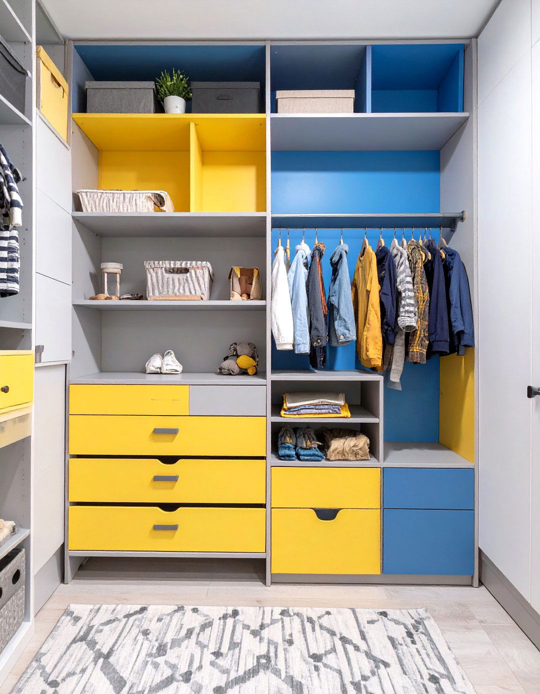The Color Blocked Modern Kids Closet - 30 kids closet ideas