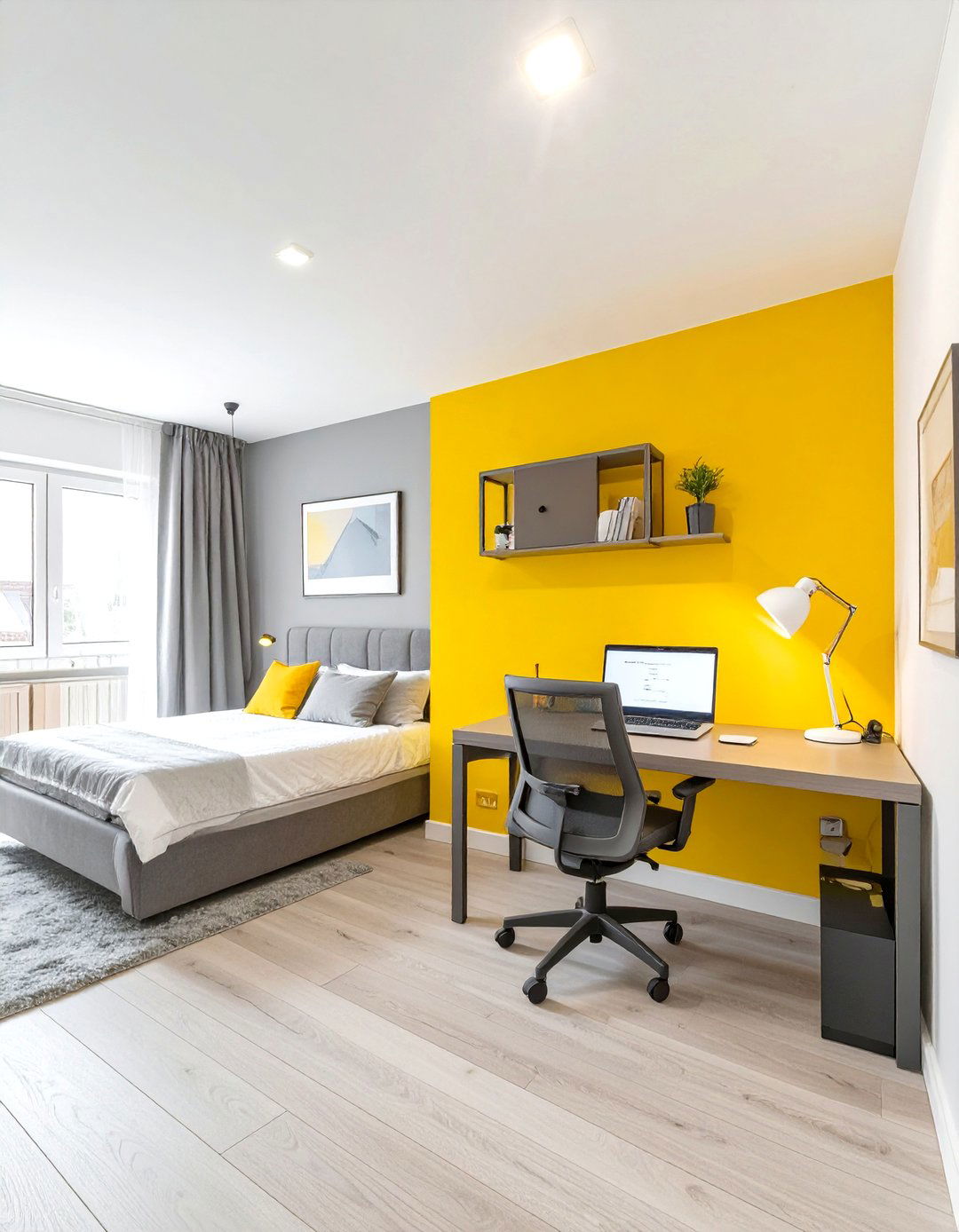 The Color Blocked Modern Room - 30 home office guest room ideas