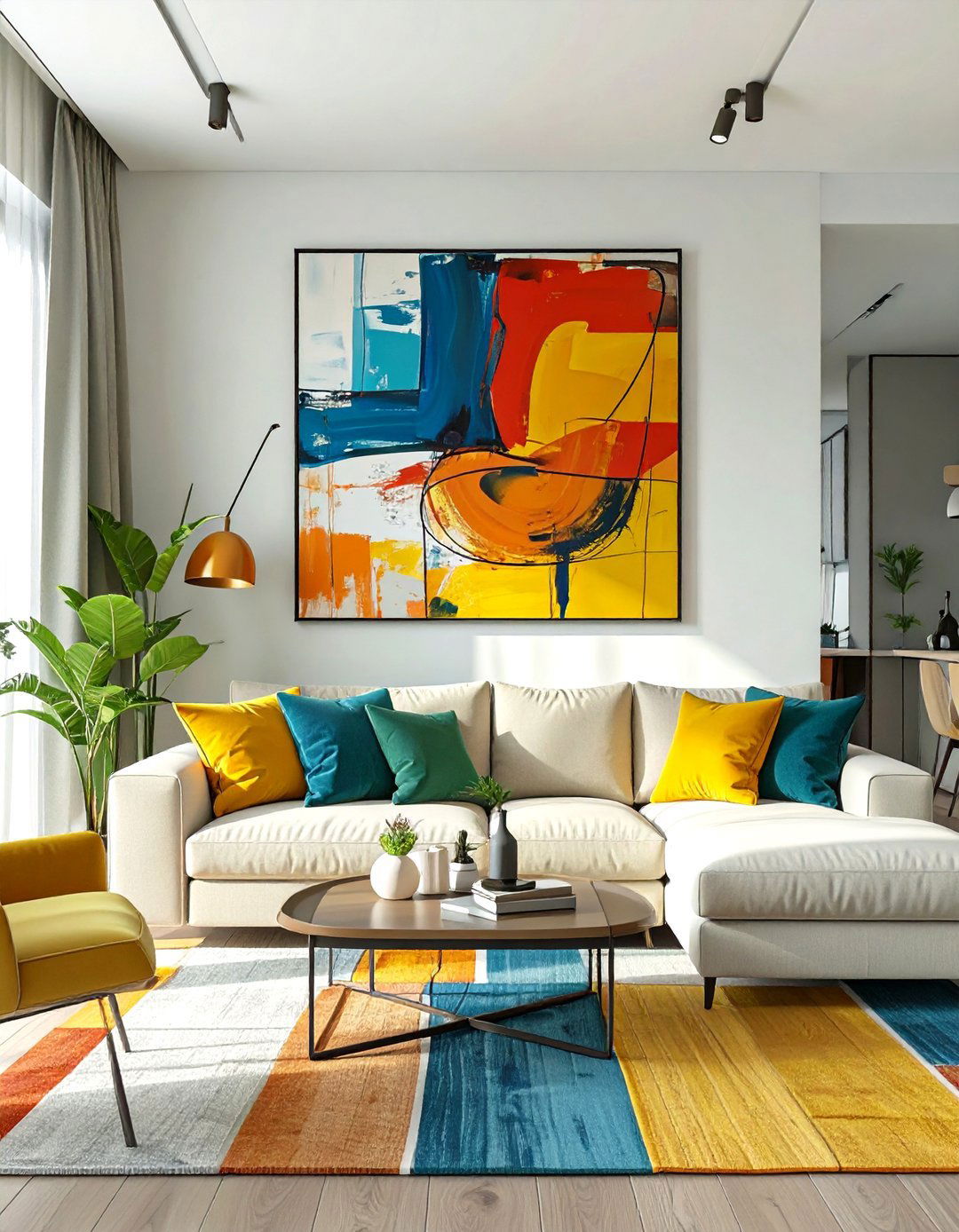 The Color Blocking Living Room - 30 modern small living room ideas