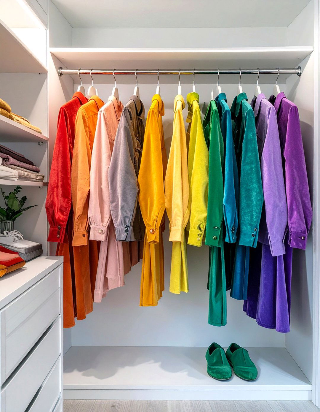 The Color Coded Boutique Display - 30 closet ideas for small spaces