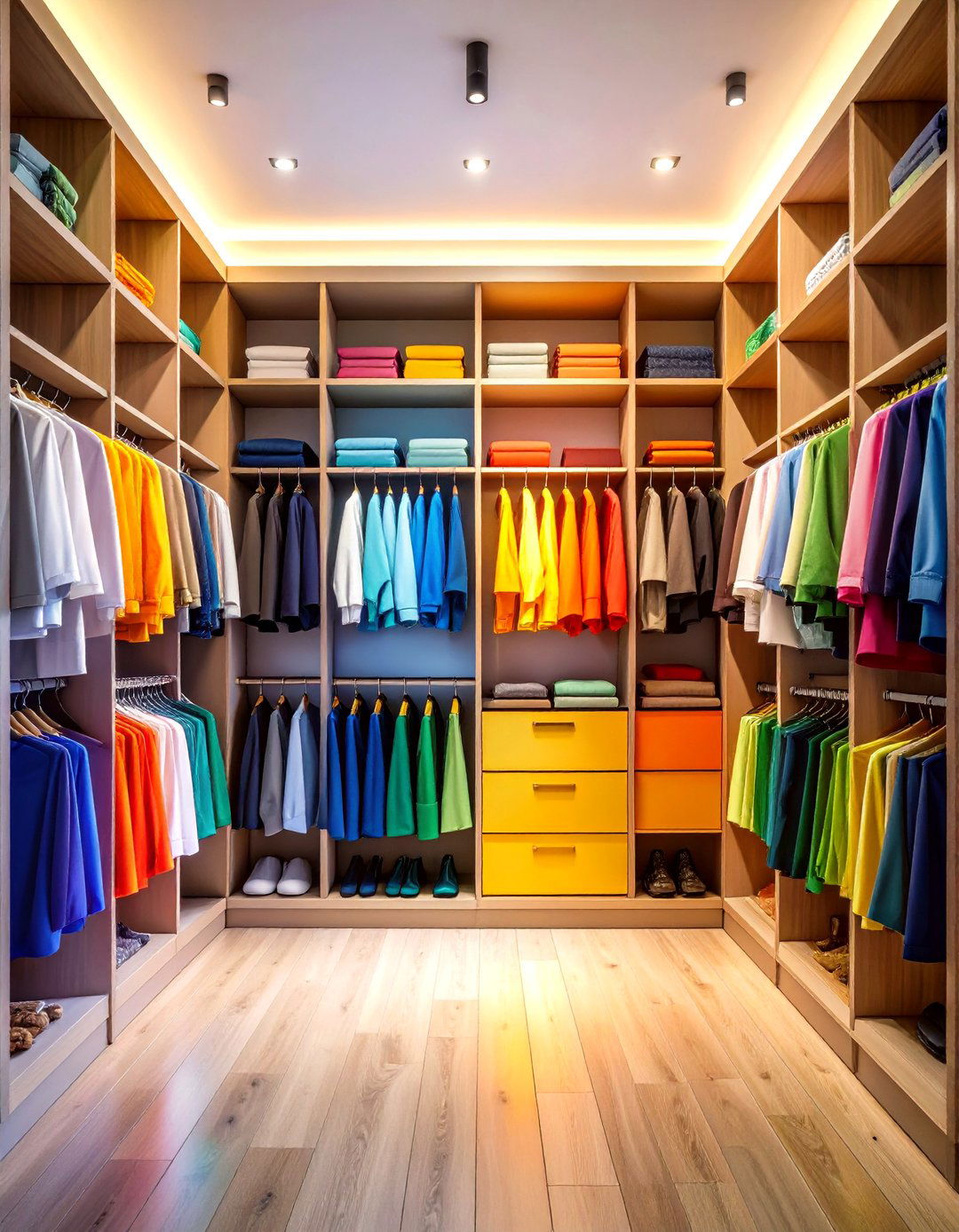 The Color Coded Closet System - 30 design closet ideas