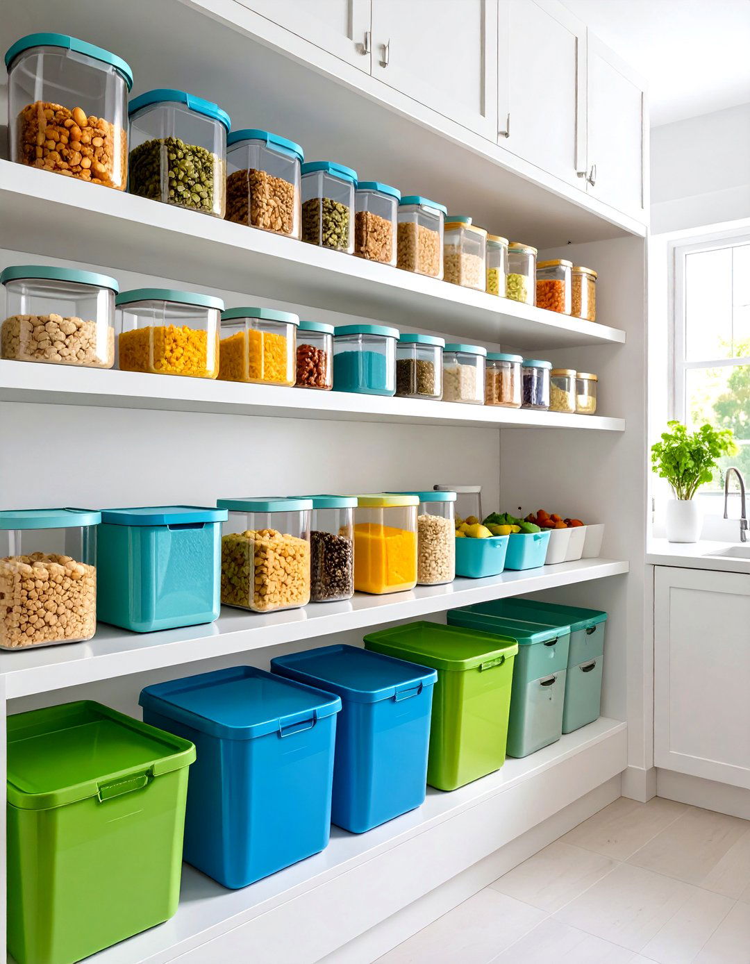 The Color Coded Pantry System - 30 kitchen organizing ideas