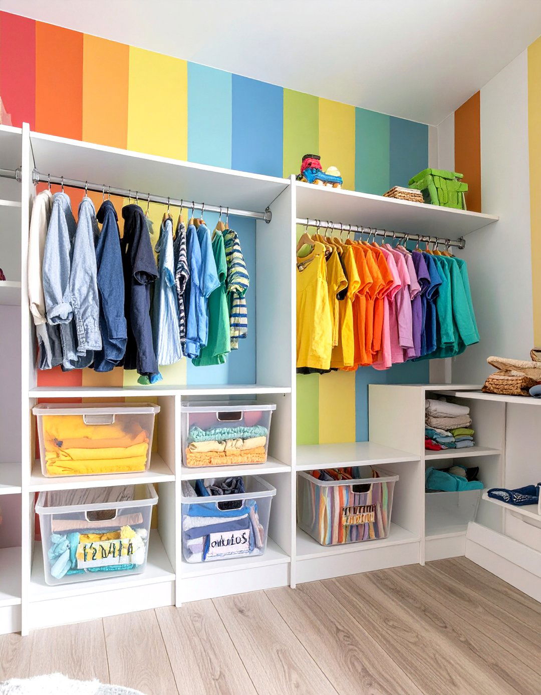 The Color Coded Rainbow Kids Closet - 30 kids closet ideas