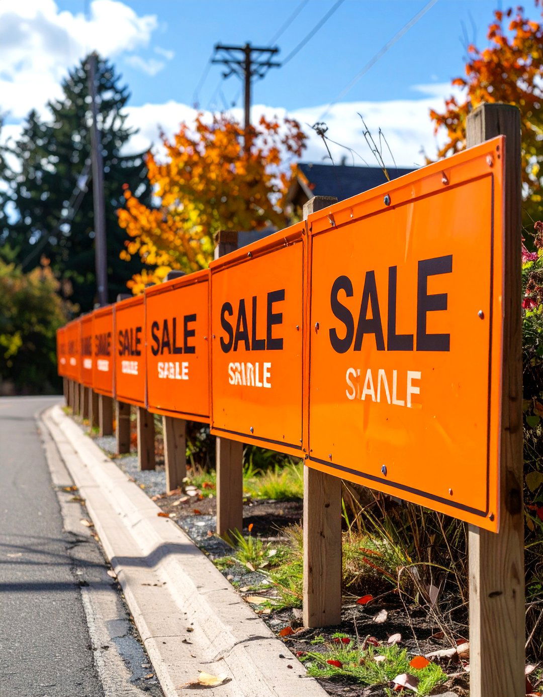 The Color Coded Route Sign - 30 garage sale sign ideas