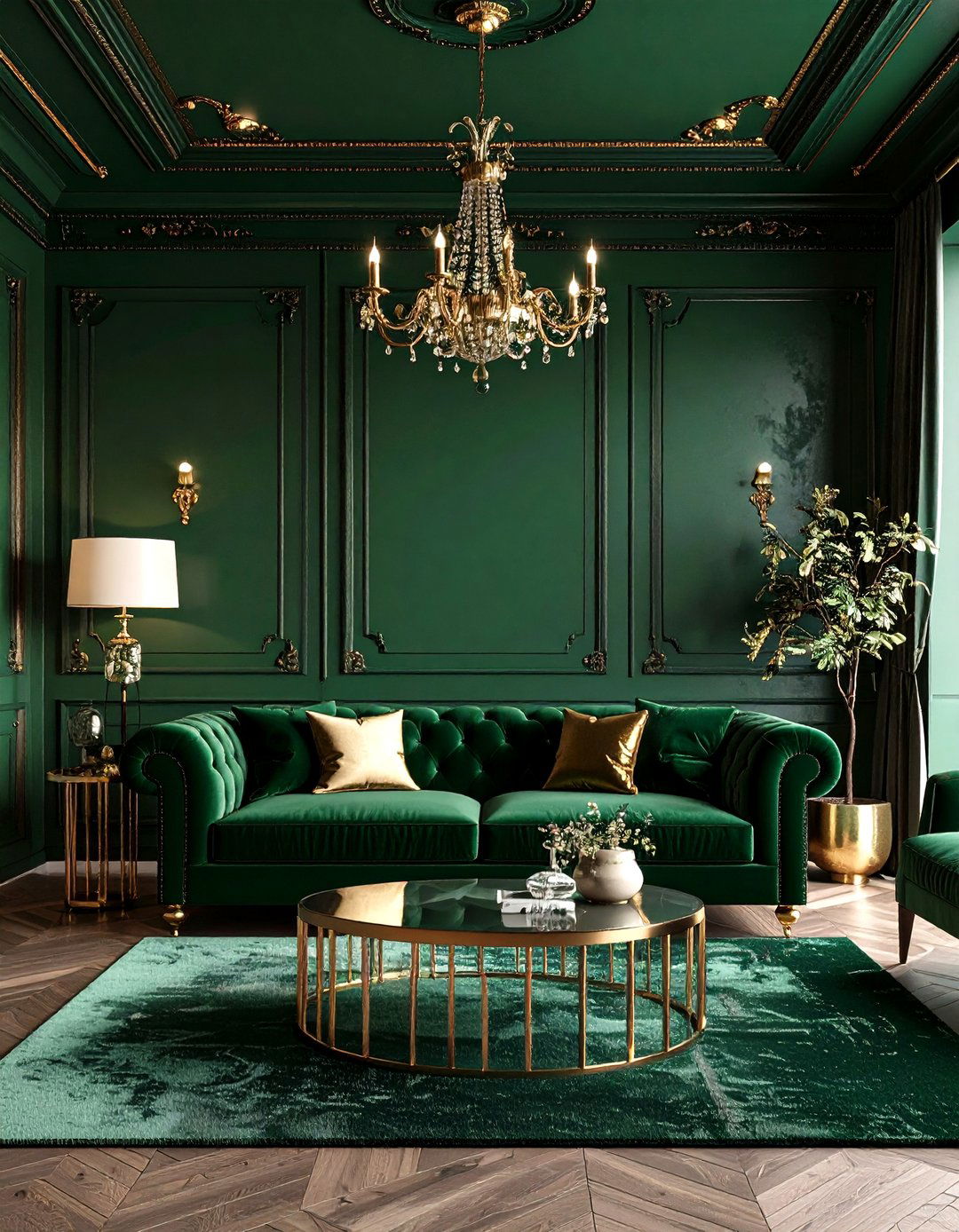 The Color Drenched Jewel Box Living Room - 30 decorating ideas for small living room