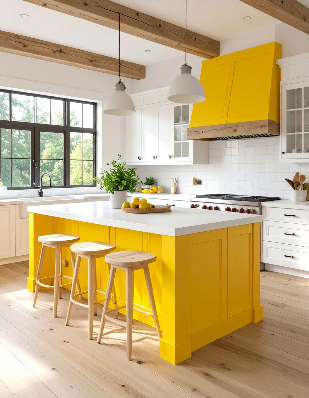 The Color Pop Farmhouse Kitchen - 30 ai modern farmhouse kitchen ideas
