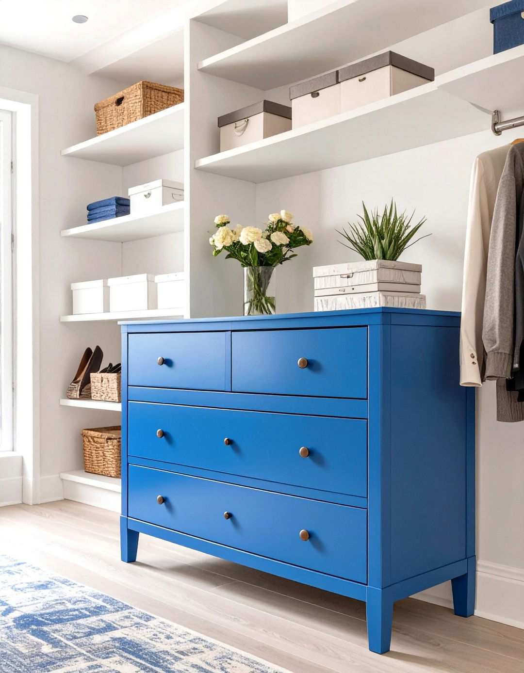 The Colorful Accent Dresser - 30 dresser in closet ideas