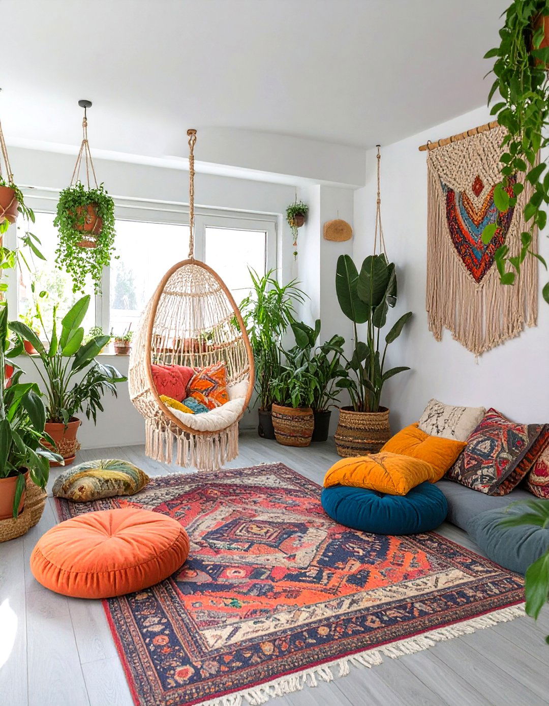 The Colorful Bohemian Hangout - 30 basement remodeling ideas