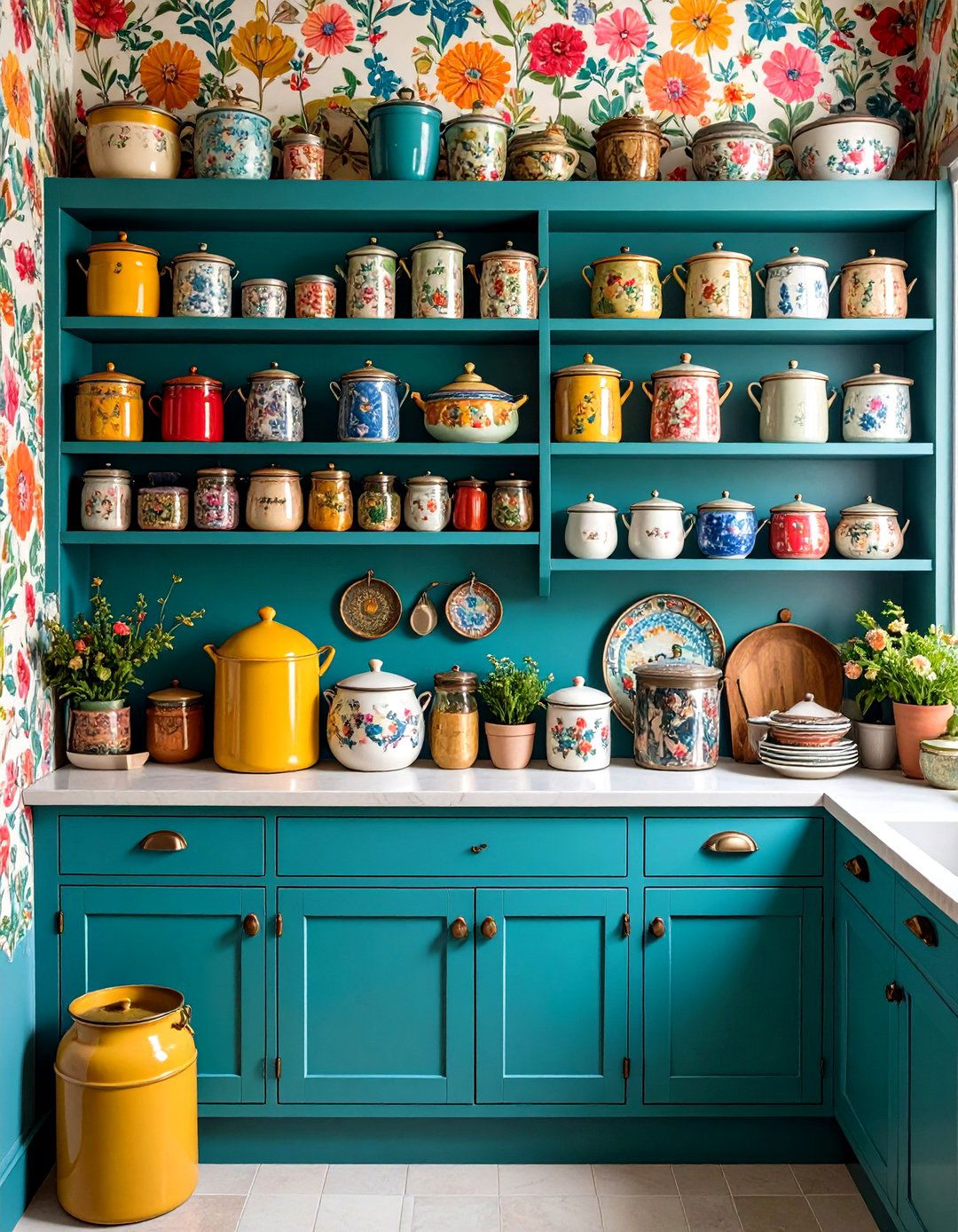 The Colorful Eclectic Kitchen Pantry - 30 kitchen pantry organization ideas