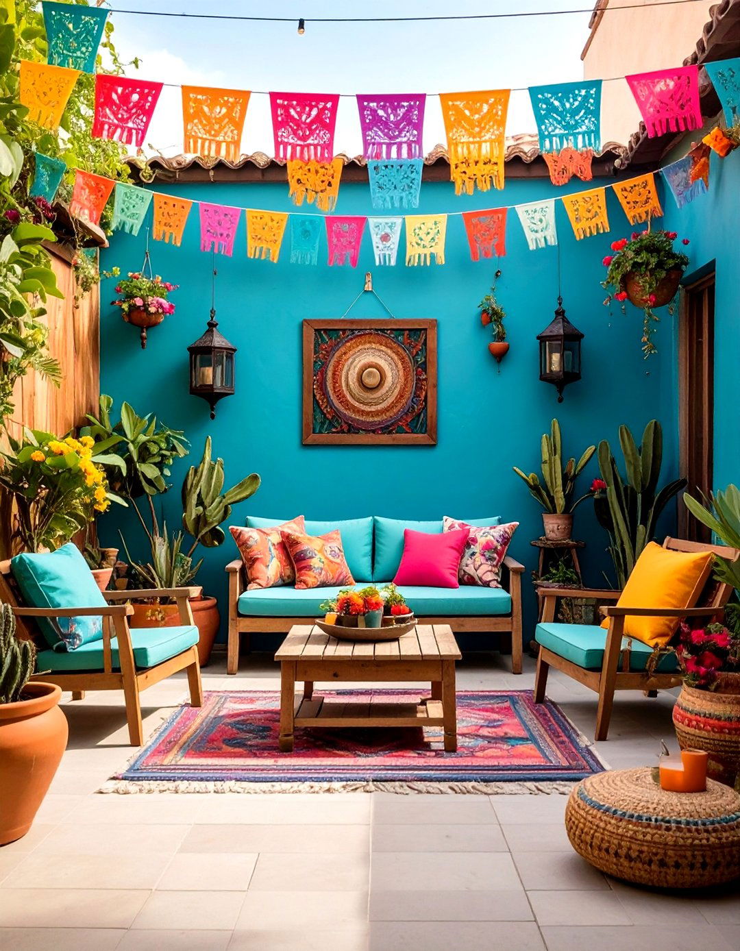 The Colorful Fiesta Patio - 30 easy patio ideas