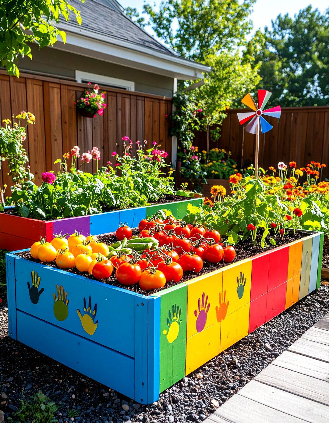 The Colorful Kids Raised Garden Bed - 30 ideas for raised garden beds