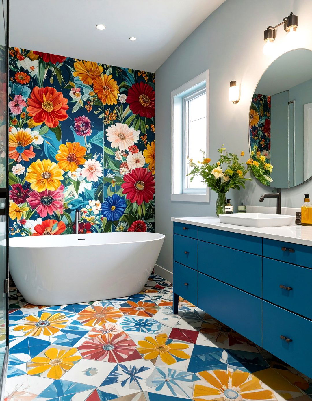 The Colorful Maximalist Bathroom - 30 bathroom reno ideas