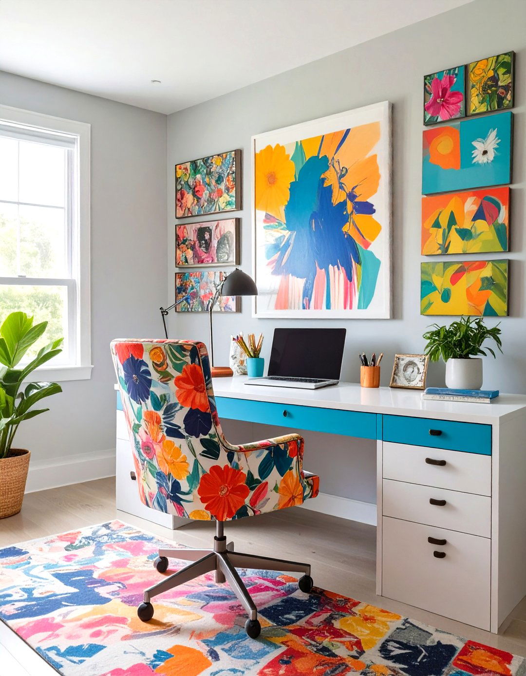 The Colorful Maximalist Home Office - 30 home office furniture ideas