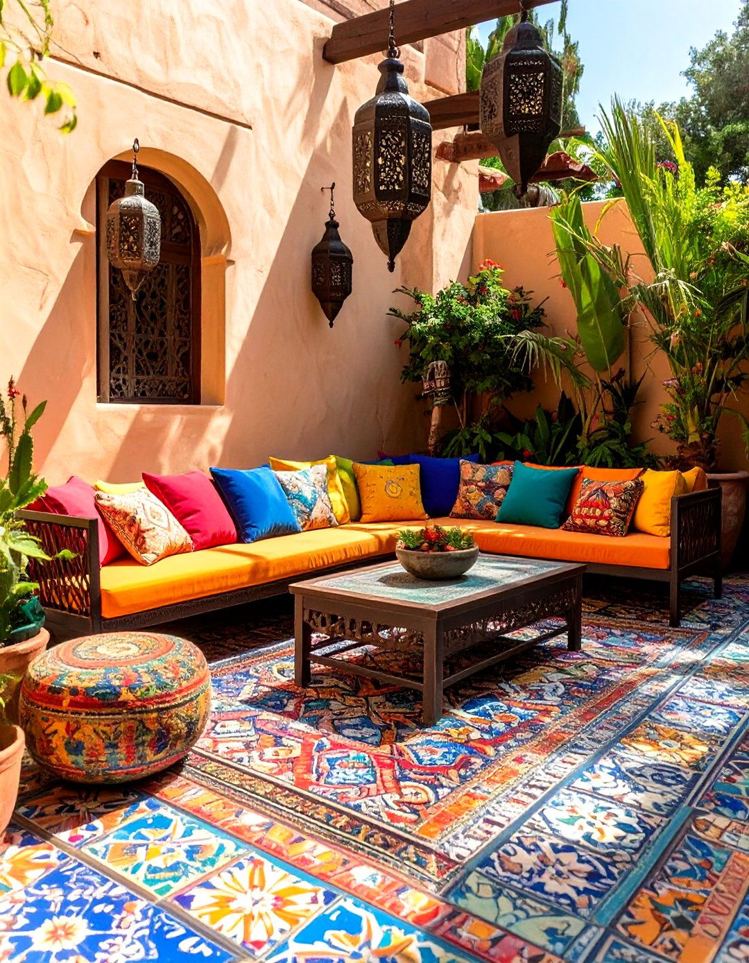 The Colorful Moroccan BBQ Patio - 30 bbq patio ideas