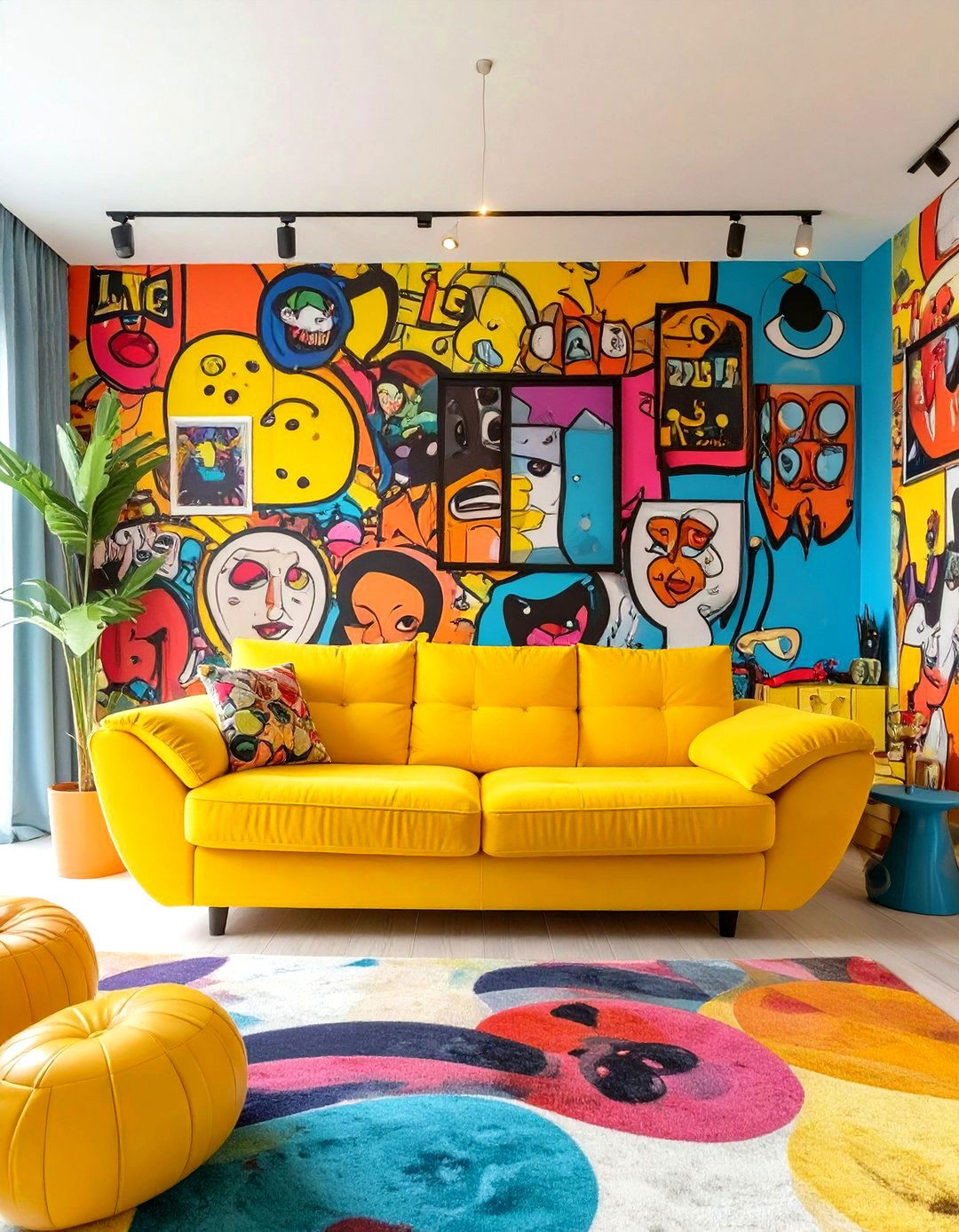 The Colorful Pop Art Game Room - 30 game room furniture ideas