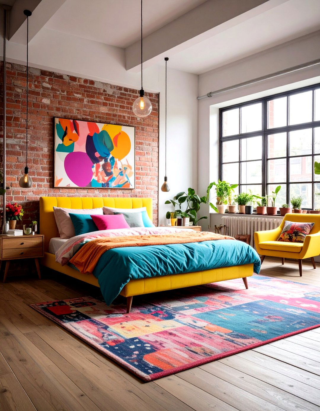 The Colorful Pop Art Loft Bedroom - 30 loft bedroom ideas
