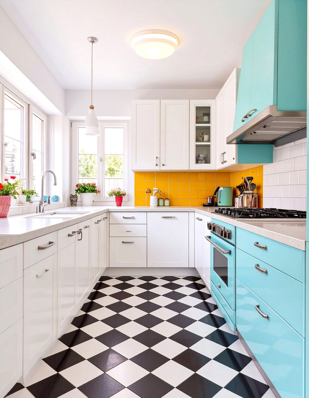 The Colorful Retro Kitchen - 30 custom kitchen design ideas