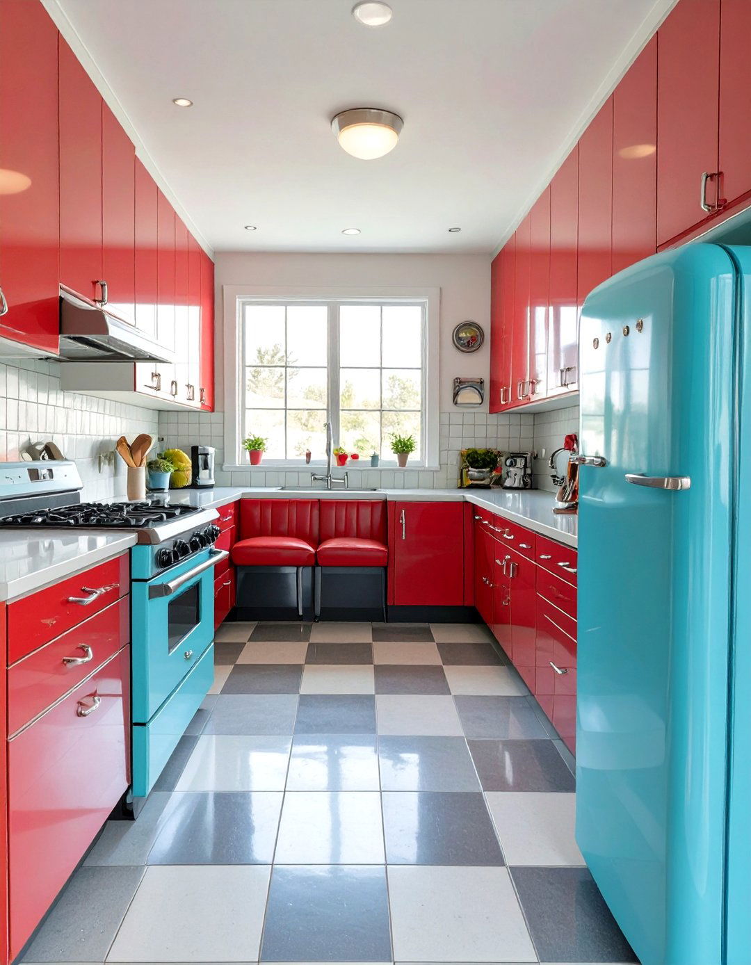The Colorful Retro Revival Kitchen - 30 chefs kitchen design ideas