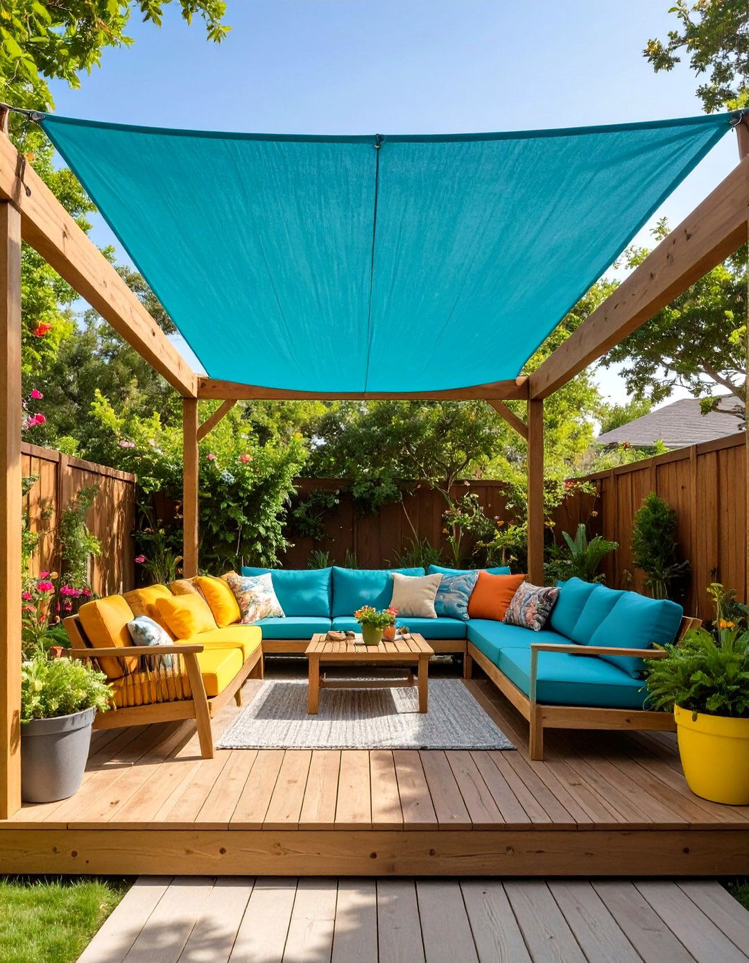 The Colorful Shade Cloth Solution Deck - 30 deck shade ideas