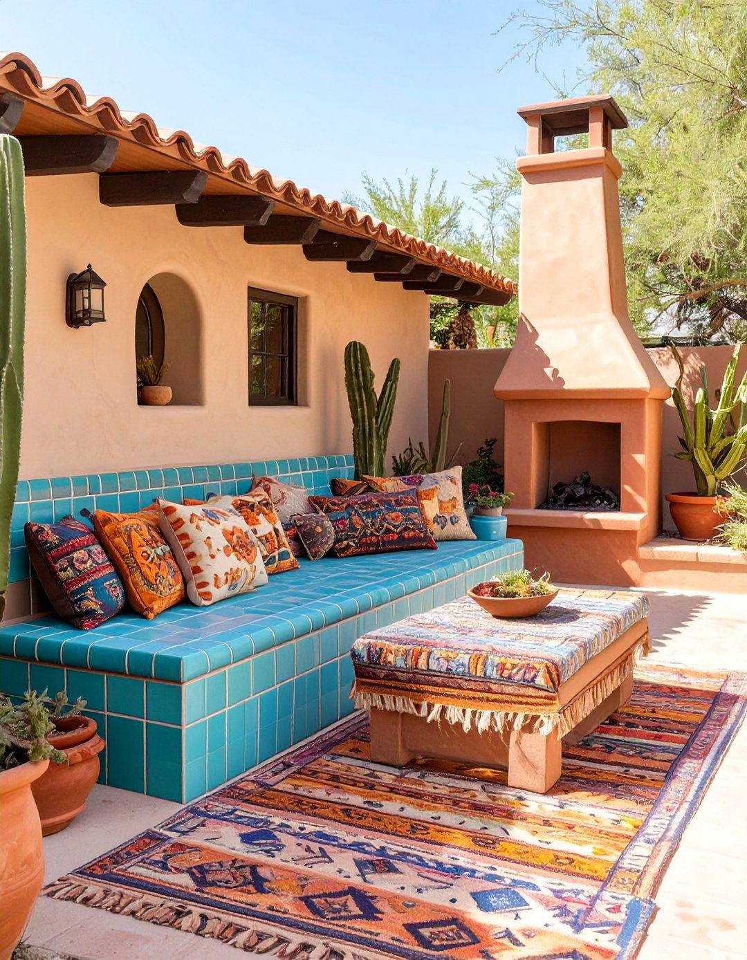 The Colorful Southwestern Patio - 30 backyard seating ideas