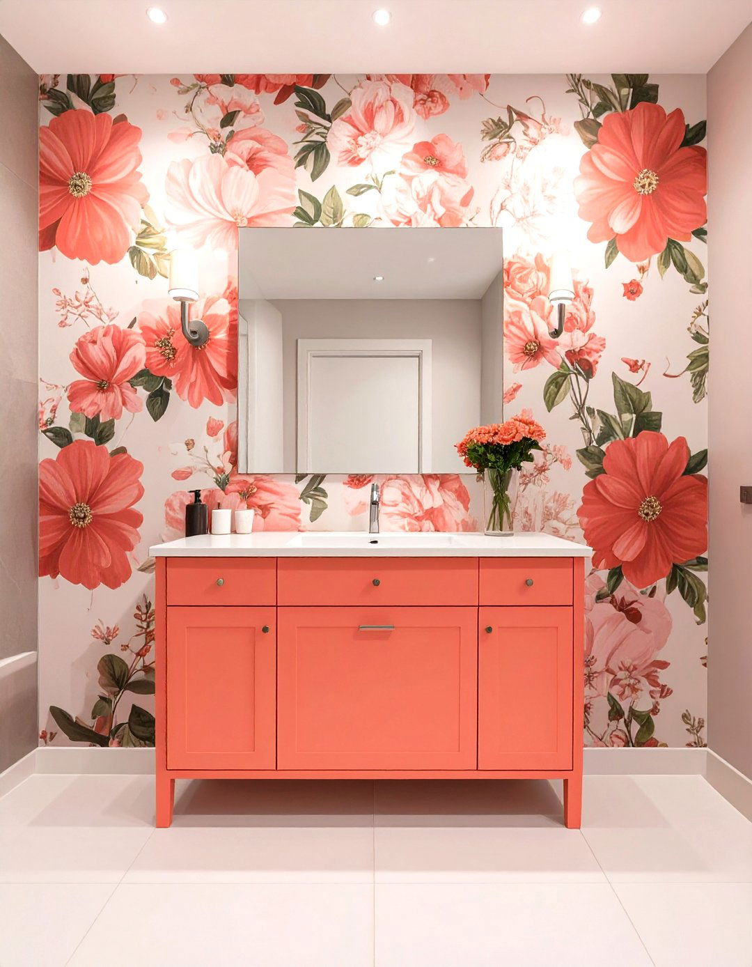 The Colorful Statement Bathroom - 30 master bathroom ideas photo gallery