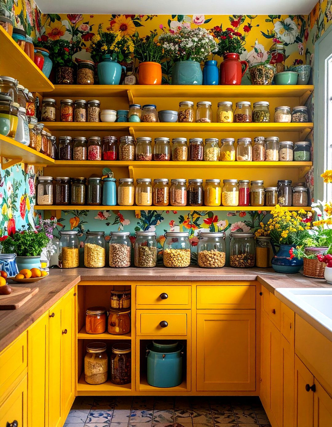 The Colorful and Eclectic Kitchen Pantry - 30 kitchen pantry ideas
