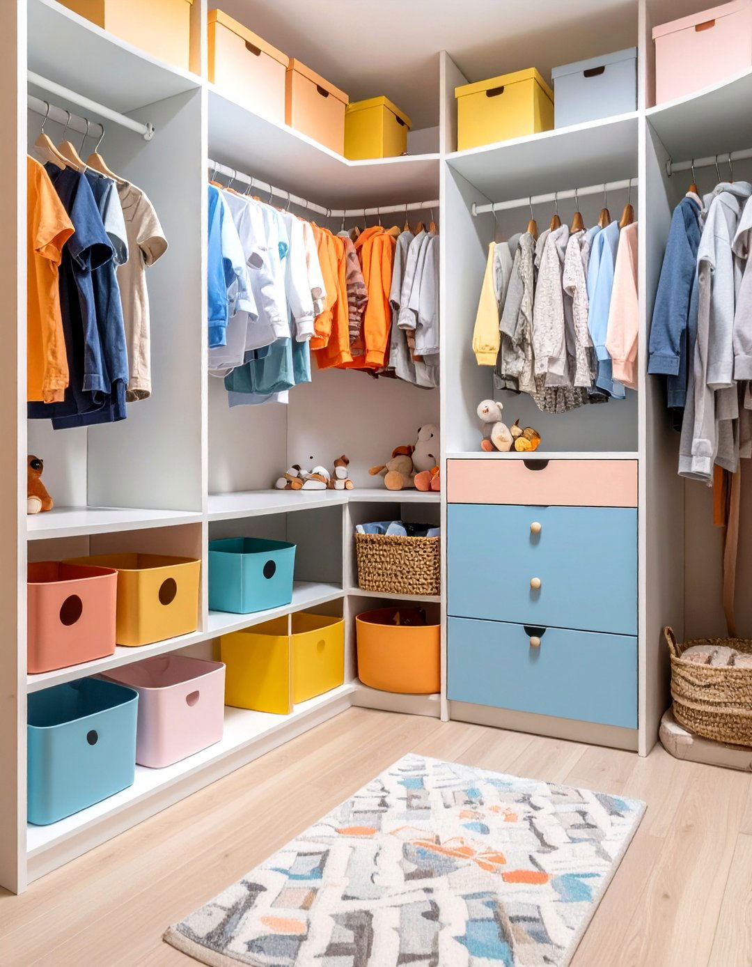 The Colorful and Playful Kids Closet - 30 closet system ideas