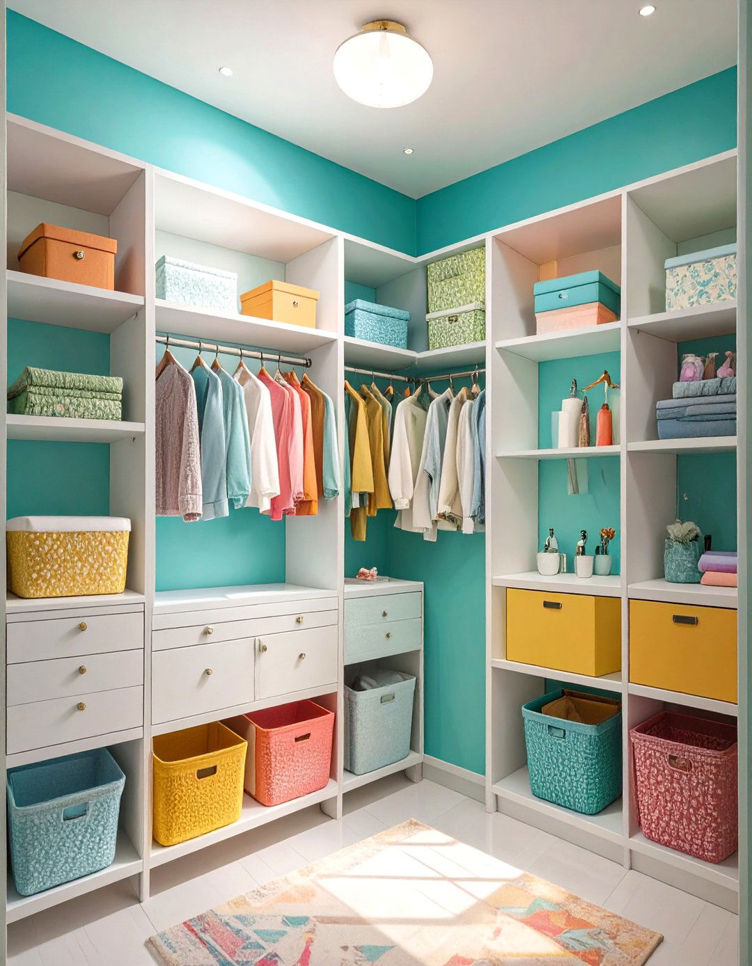 The Colorful and Vibrant Bathroom Closet - 30 bathroom closet ideas
