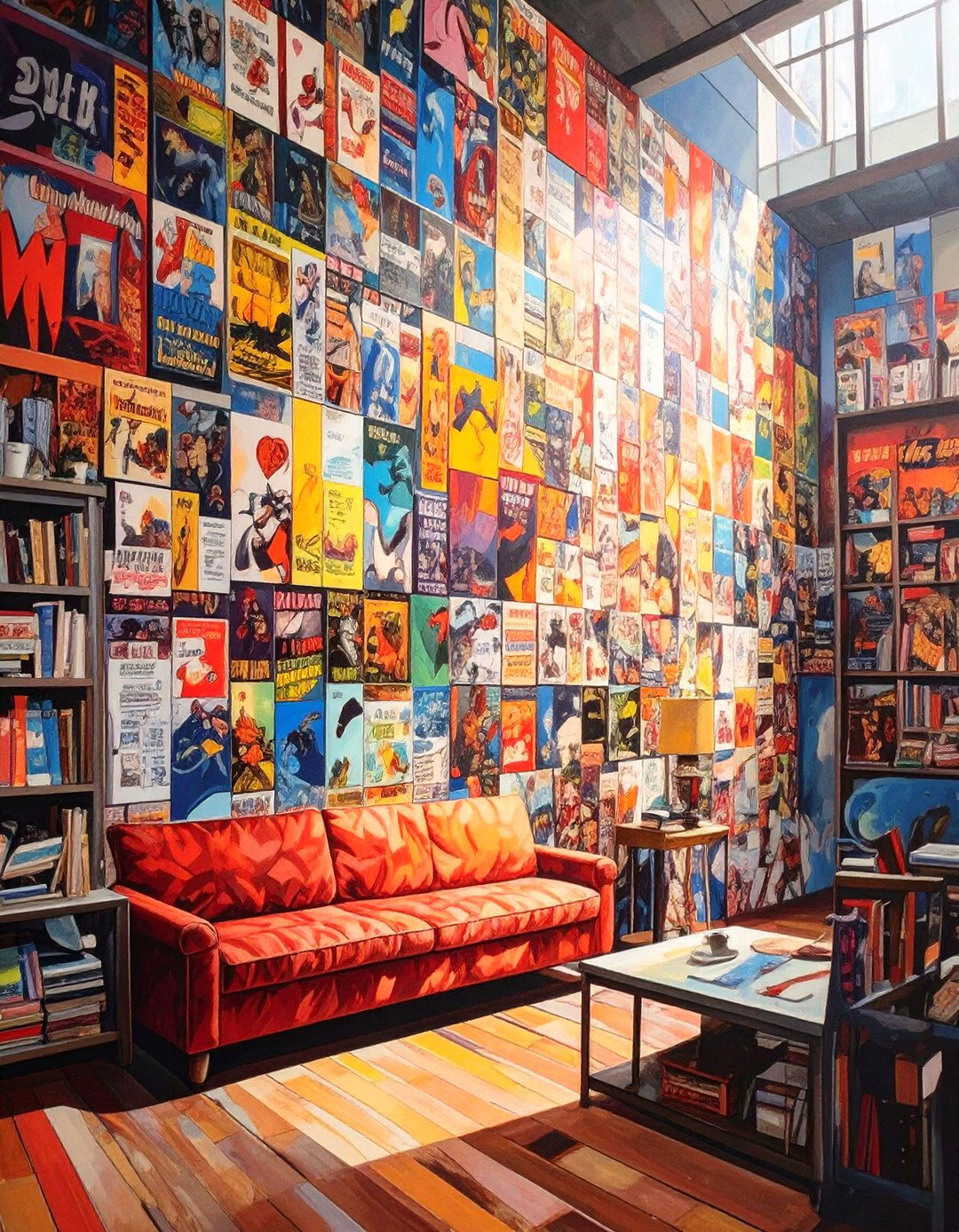 The Comic Book Fanatics Wall Collage - 30 man cave wall ideas