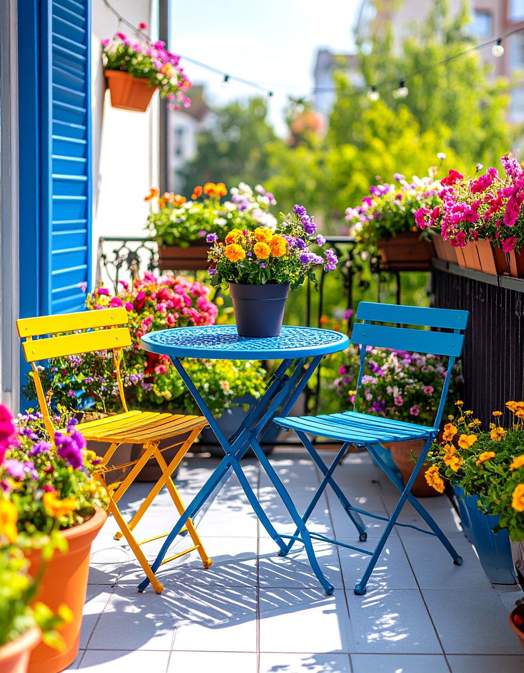 The Compact Balcony Bistro Set - 30 backyard furniture ideas