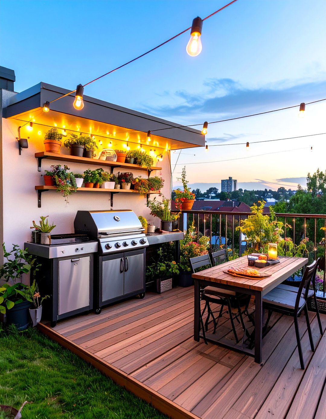 The Compact Balcony Grill Station - 30 backyard grill ideas