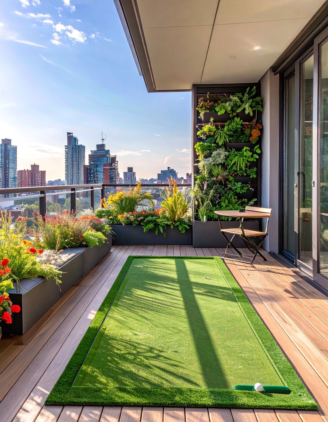 The Compact Balcony Putting Green - 30 backyard putting green ideas