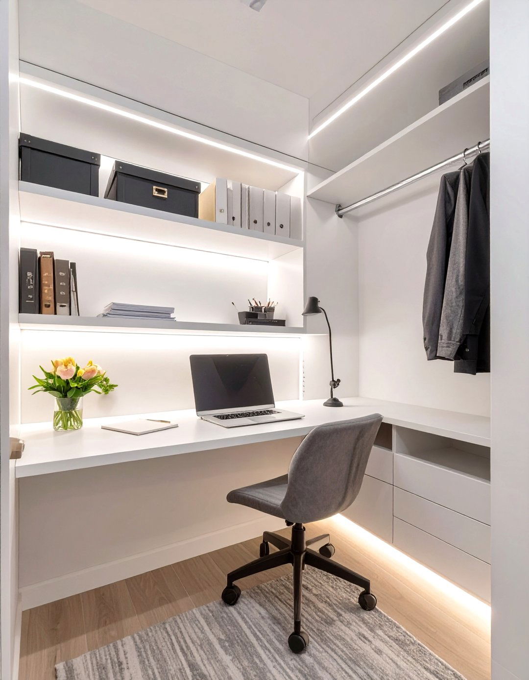 The Compact Closet Home Office - 30 cool home office ideas
