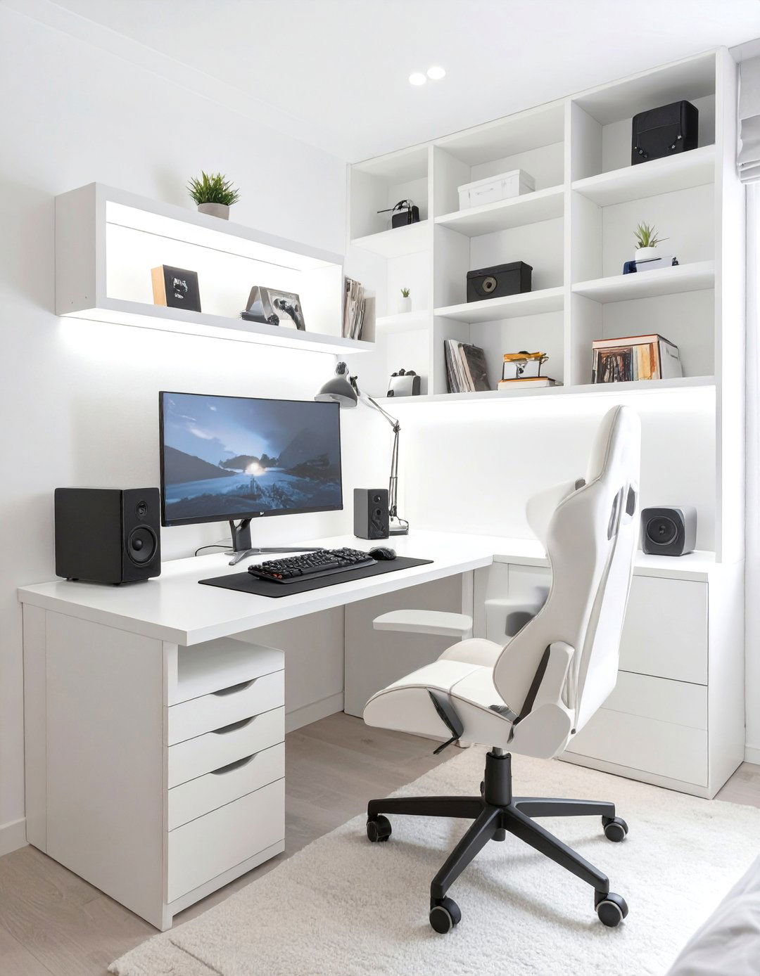 The Compact Corner Battlestation - 30 game room design ideas