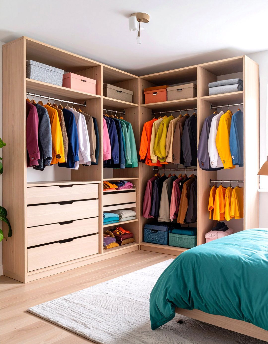 The Compact Corner Closet System - 30 design a closet ideas
