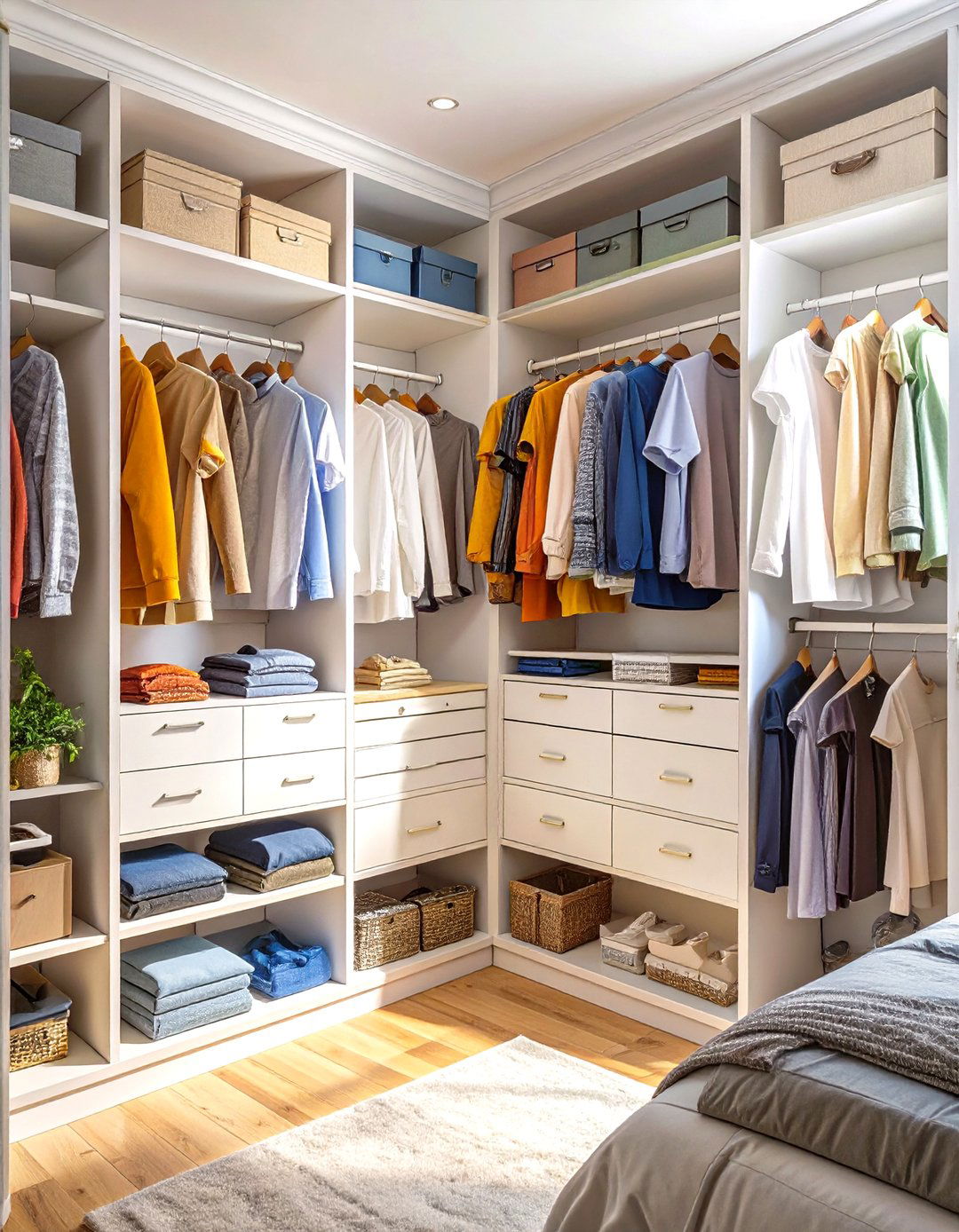 The Compact Corner Closet System - 30 home depot closet design ideas