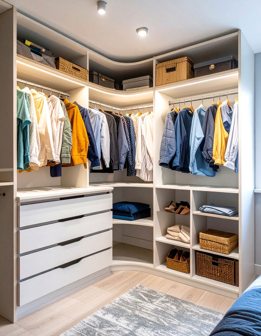 The Compact Corner Closet System