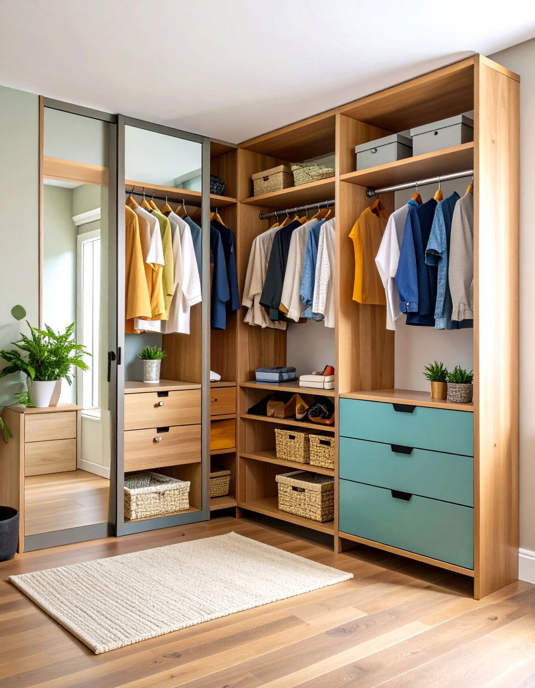 The Compact Corner Entry Closet - 30 entry closet ideas