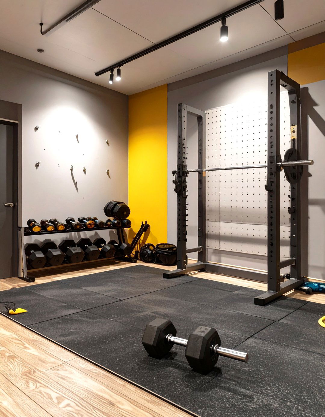 The Compact Corner Gym - 30 basement gym ideas