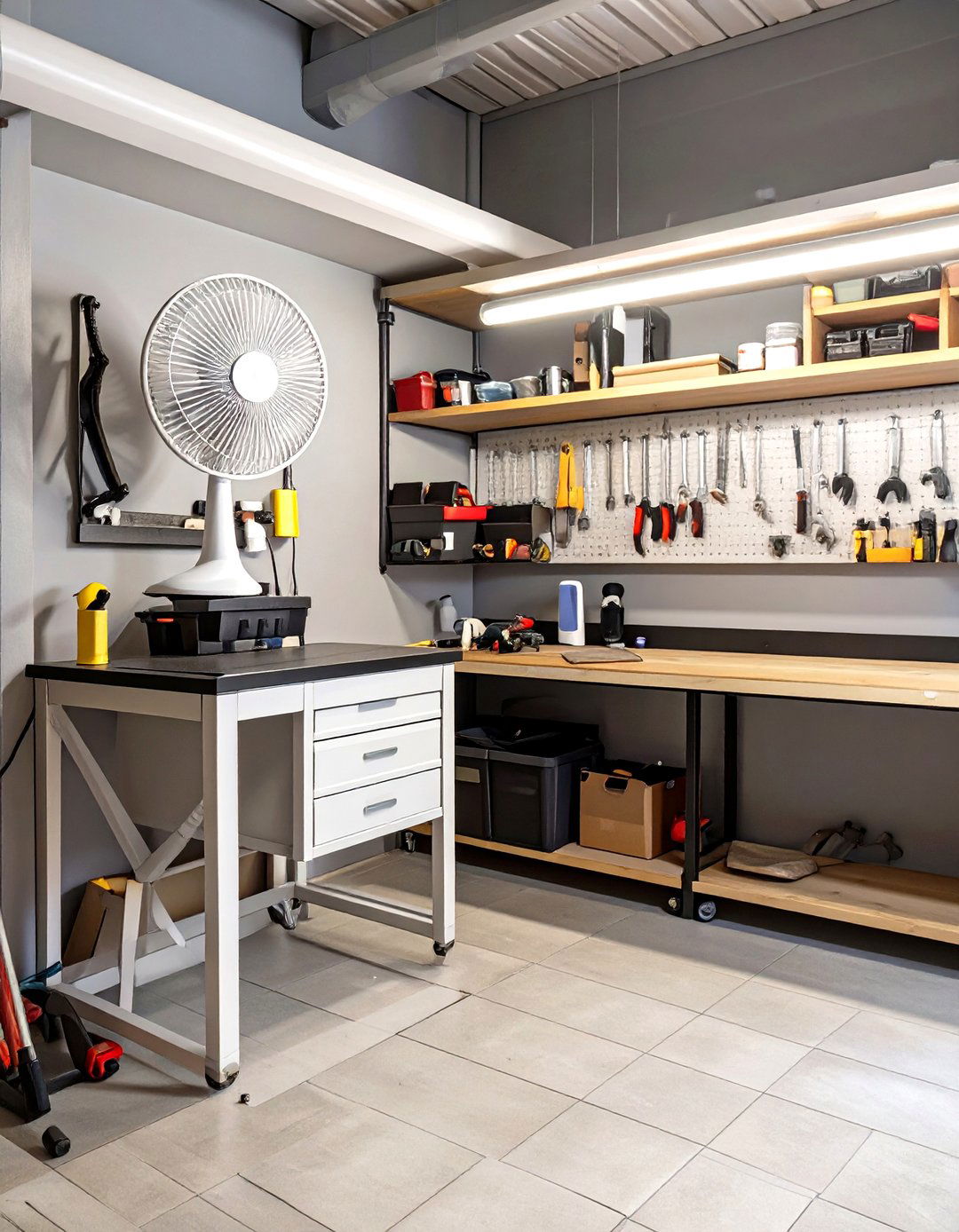 The Compact Corner Oscillating Fan - 30 garage fan ideas