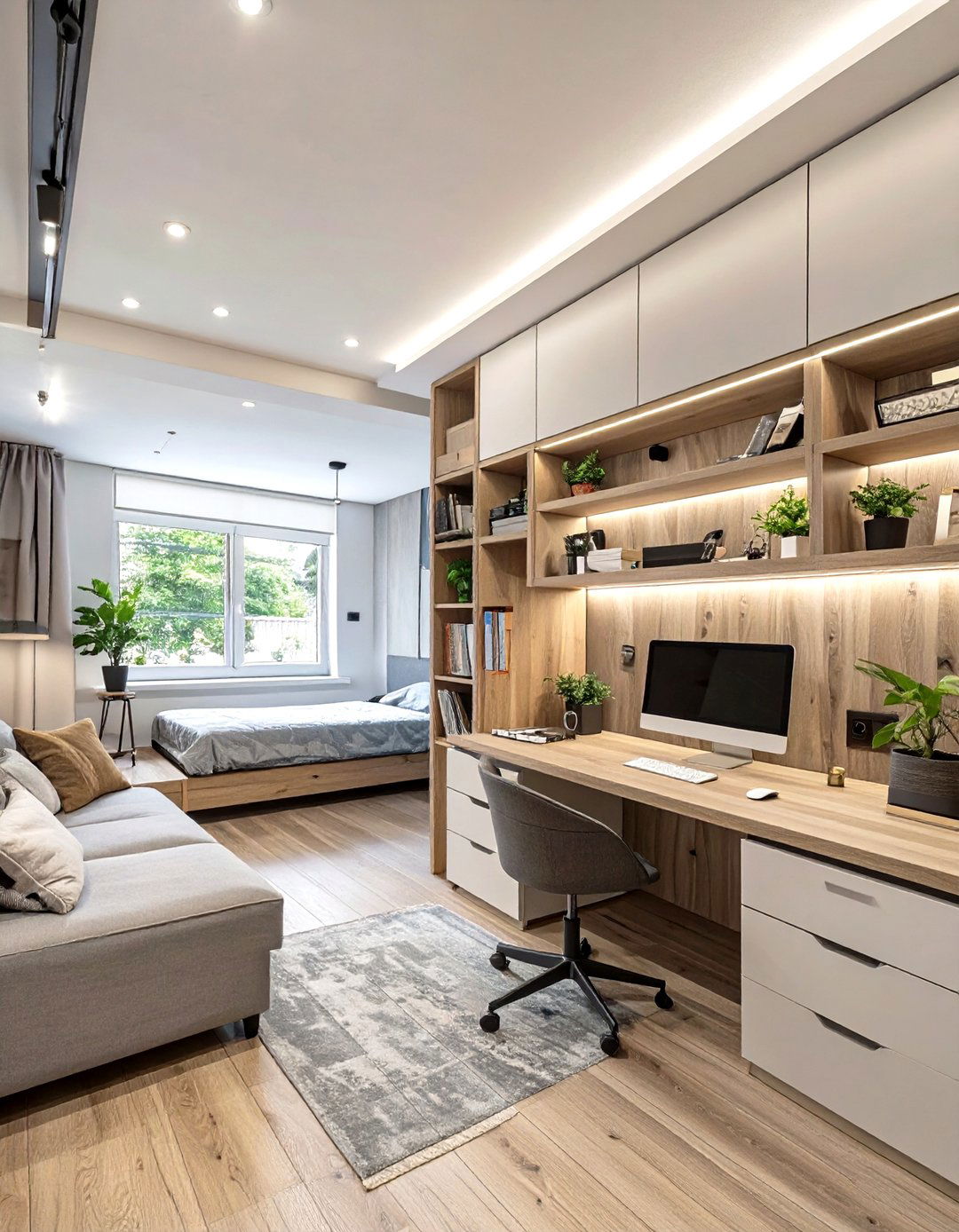 The Compact Live Work Office - 30 garage apartment ideas