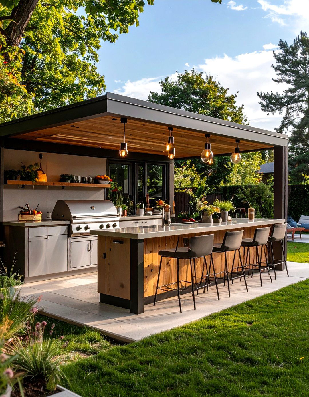 The Compact Outdoor Kitchen and Bar - 30 backyard ideas for small yards