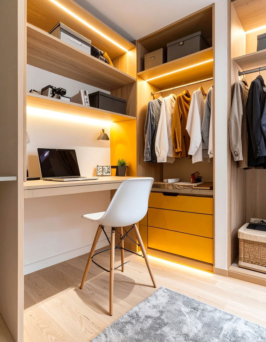 The Compact Standing Desk Cloffice - 30 closet office ideas