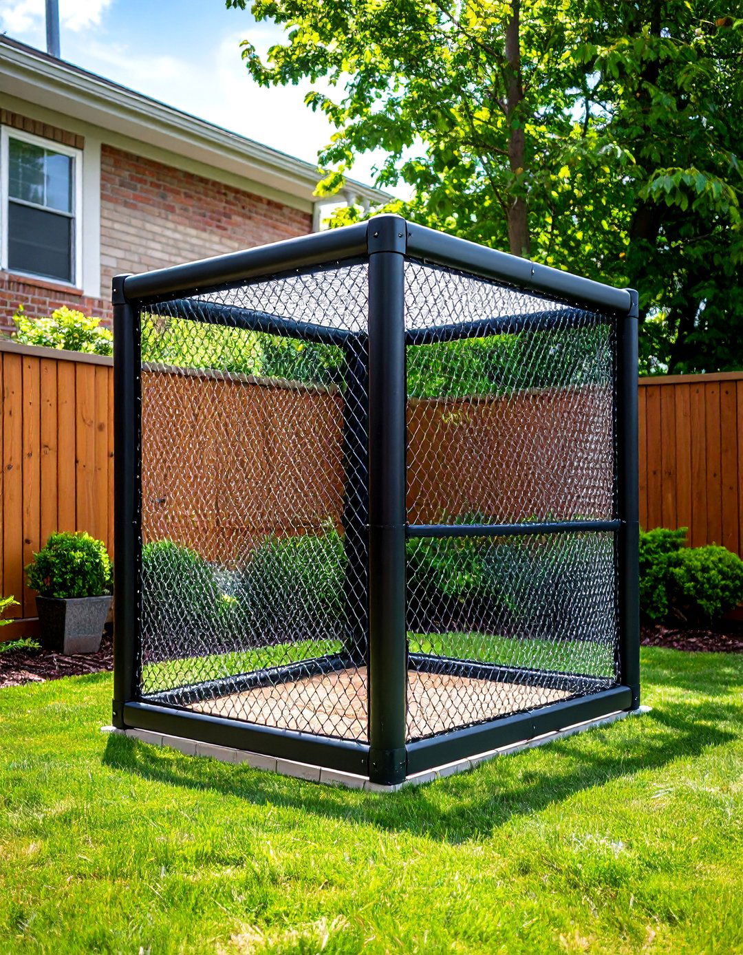 The Compact Urban Batting Cage - 30 backyard batting cage ideas